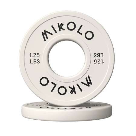 Mikolo Change Weight Plates 1.25LB 2.5LB 5LB Set Fractional Plate Olympic Bumper Plates for Cross Training, Steel Insert Strength Training Micro Weight Plates