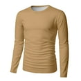 thumbnail image 6 of Dresfit Men's Thermal Shirts Solid Color Big and Tall Tops Fall Stretch Long Sleeve Crew Neck Muscle Tshirts 2025 Loose Fit Slim Fit Oversized Fashion Mint Green 4XL, 6 of 7