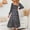 Navy, variant on Njoeus Women's Casual Long Sleeve Wide Neck Fall Dress Boho Floral Smocked High Waist Flowy A Line Midi Long Dresses