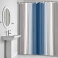 thumbnail image 5 of Abstract Shower Curtain for Bathroom Decor, Dark Gray Lake Blue Gradient Ombre Waterproof Fabric Shower Curtain, 72"x84" Set with 12 Hooks, 5 of 9