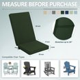 thumbnail image 3 of Ottowood Outdoor Adirondack Chair Cushions Set of 2 - Removable Covers, Water-Repellent, Fade-Resistant, Non-Slip Bottom & Securing Straps, Universal Fit for Most Chairs - Olive Green, 3 of 8