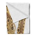thumbnail image 2 of Letter W Soft Flannel Fleece Throw Blanket, Steampunk Style Automated ABC Uppercase W Gears Structure Worn Look Print, Cozy Plush for Indoor and Outdoor Use, 60" x 80", Sand Brown, by Ambesonne, 2 of 5