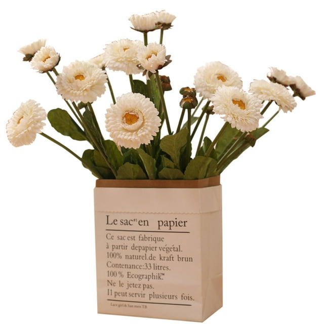 Coofit 4PCS Artificial Flower Lifelike Calendula Officinalis Fake Flower Faux Flower