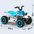 thumbnail image 5 of TOKTOO 6V 7Ah Powered Ride on ATV Toys, Electric Kids Car, 4 Wheeler Ride on Car w/ Music Player, Toddler Car for Boys Girls Aged 1-3 Years, Blue White, 5 of 10