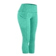 thumbnail image 5 of Breezora Women's High Waisted Seamless Yoga Capri Pants - Breathable Cationic Fabric with Pockets, Workout and Running Tights, 5 of 5