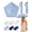 Blue, variant on Japan Pencil Umbrella, Ultralight 3.63 oz UPF 50+ Travel Umbrella, 5-Rib Carbon Fiber Windproof Compact Mini Umbrella for Sun and Rain