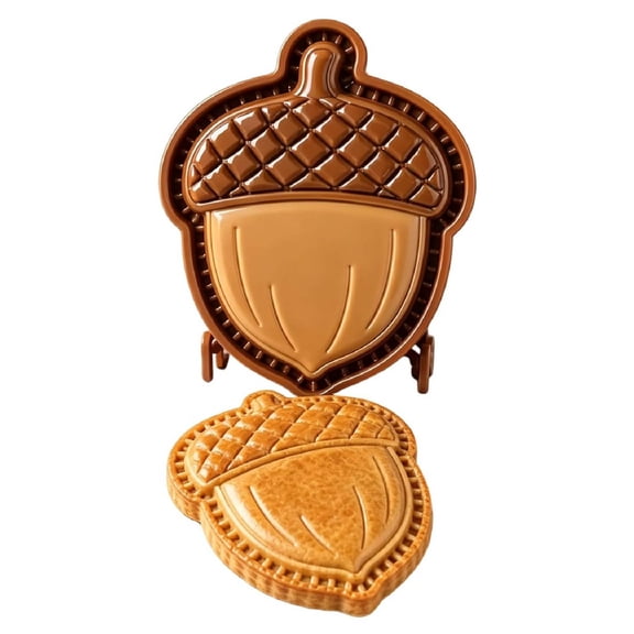 8-Shape Mini Hand Pie Mold Set, Reusable Dough Press Cutter for Autumn Baking, Pocket Pastry Shaper Kitchen Tool, Fall Thanksgiving Holiday Kitchen Gadget(Acorn)