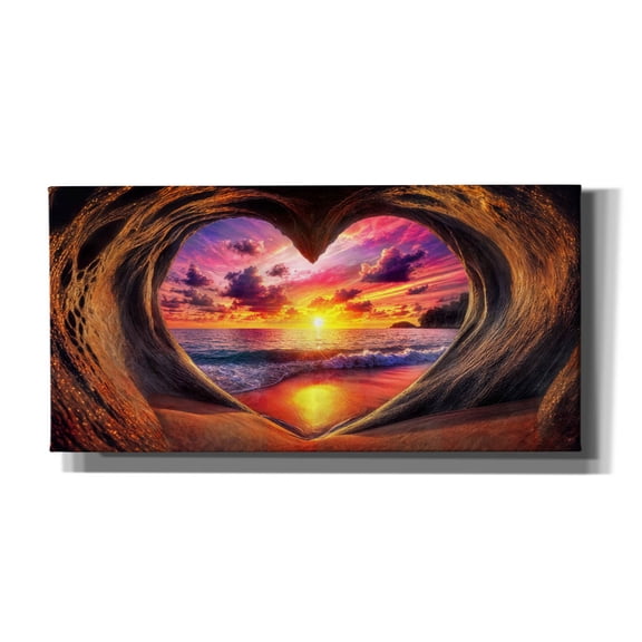Epic Graffiti 'Beach Love' by Rey Klimt Canvas Wall Art, 24" x 12"