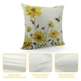 thumbnail image 4 of JEUXUS  Yellow Flowers Bees Throw Pillow Cover, Spring Summer Cushion Case for Sofa Couch, 4 of 5