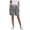Gray, variant on Women's Drawstring Elastic Waist Denim Bermuda Shorts, High Waist Straight Leg Jean Shorts with Pockets