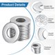 thumbnail image 2 of Uxcell 100-Pack 8# Arandelas Planas, 7/16" OD Arandelas de Acero Inoxidable 304 para Tornillos y Tuercas [Plateado], 2 of 6