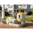 thumbnail image 4 of 2-in-1 Automatic Pet Feeder & Water Dispenser 2L Food 1L Water Large Capacity Gravity Self Feeding Bowl Anti-Overflow Siphon Waterer Easy to Clean for Dogs & Cats Indoor Outdoor Use, 4 of 6