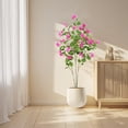 thumbnail image 2 of Artificial Bougainvillea Tree in Pot – Realistic Pink Flowering Plant with Green Leaves, PVC Material – Indoor Outdoor Decor for Living Room, Bedroom, Patio, Wedding, 2 of 8