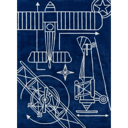 - Momeni Lil Mo Hipster Blueprint Area Rug