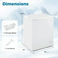 thumbnail image 3 of Costway 5 Cu.Ft Compact Chest Freezer with 7-Gear Adjustable Temperature for Home,, 3 of 10