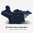 thumbnail image 6 of MCombo Power Reclining Sofa w/ Console and Massage USB Ports for Living Rooom Navy Blue Fabric 6035, 6 of 8