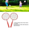 thumbnail image 3 of 1 Paire de Raquettes de Badminton, Prise Douce Filet Résilient Type T Joint Renforcé, Matériau en Alliage de Fer avec Sac de Transport, Ensemble de Raquettes de Badminton pour Enfants Professionnels Débutants, 3 of 7