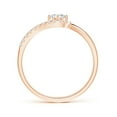 thumbnail image 2 of ANGARA Natural Solitaire Diamond Swirl Promise Ring in 14K Rose Gold for Women (Size-4.1mm| Color-G| Clarity-VS2) | April Birthstone, Anniversary, Jewelry Gift for Women | Natural Diamond Ring, 2 of 9