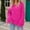 Hot Pink, variant on AOOCHASLIY Clothes Sweaters Womens Solid Round Neck Top Long Sleeved Sweater Tassel Sweater