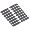 thumbnail image 1 of Unique Bargains 8 Pairs Snapback Strap Cover, 7 Holes Plastic Adjustable Hat Snap Buckle Replacement (Black), 1 of 7
