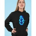 thumbnail image 2 of Fiery Monkey Design Hoodie Women -Image by Shutterstock, Female Large, 2 of 4