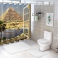 thumbnail image 7 of Orinice Egyptian Art Bathroom Decor Set with Hooks, Vibrant Graphic Print Polyester Fabric Shower Curtain for Home Bathroom Decoration 36x72, 7 of 7