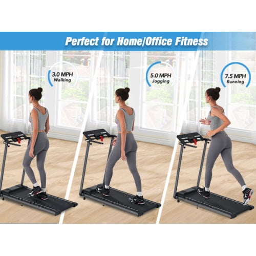 Hi-Treadmill,1-YEAR-WARRANTY,2.5HP,265 LBS,With Incline Bluetooth Speaker 0.5-7.5MPH,NEW Folding Treadmills Walking Pad Walking Treadmill for Home Office Gym