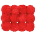 thumbnail image 1 of Pom Poms de Piel Sintética Uxcell para Sombreros, Bolas de Piel Suave y Esponjosa, Paquete de 12 Rojas, 1 of 6