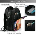 thumbnail image 4 of Pofeuu Trio Of Dripping Cones Print Storage Laptop Backpack with USB Charging Port[Water Resistant] College Computer Bookbag Fits, 4 of 7