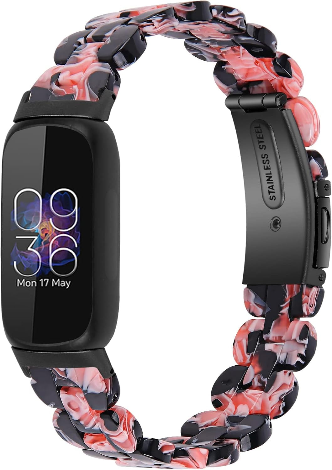 REQO Resin Bands Compatible with Fitbit inspire 3 Health & Fitness Tracker Watch, Replacement Stylish Bracelet Resin Sport Strap Wristbands for Fitbit inspire 3 for Women Men Girl Boy