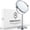 Chrome, variant on 10X Magnifying Makeup Mirror on Round Stand for Tabletop, Bedroom Vanity Desk and Bathroom Counter - Free Standing Double Sided 10X/1X Magnification Mirror - 7" Wide and 14" Tall (Chrome)