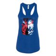 thumbnail image 2 of Artic Wolf Light Dark Good Bad Moon | Womens Animal Lover Jersey Racerback Tank Top, Royal, X-Large, 2 of 4