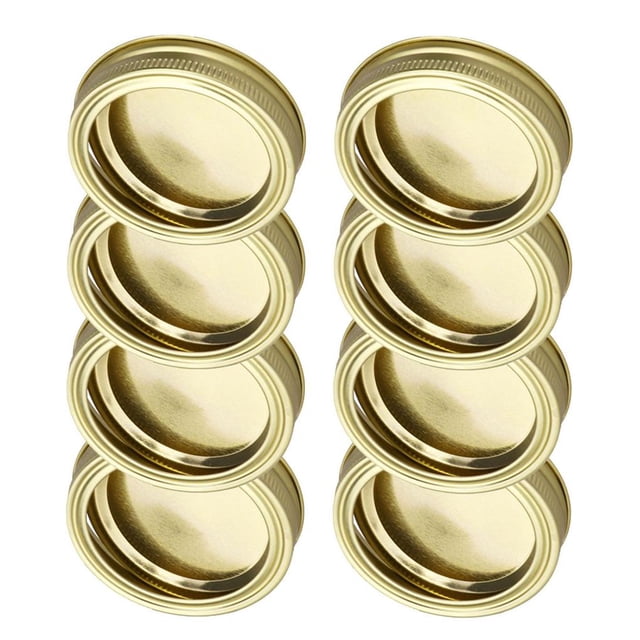 Injueey 24 Uds 86mm tapas de tarros de sellado de boca ancha de tipo dividido tapas de enlatado anillos de sellado a prueba de fugas cubierta Cocina y Comedor