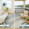 thumbnail image 4 of Addison Rugs Chantille Indoor/Outdoor Transitional Swirls Teal Machine Washable Round Rug, 8' x 8', 4 of 8