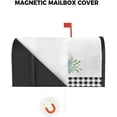 thumbnail image 3 of Spring Mailbox Cover Magnetic Mailbox Wraps, Easter Rabbit Eggs Flower Watercolor Painting Black Plaid Mailbox Covers Standard Size 18x21 Inch Mail Wrap Post Box Decoration for Outdoor Gardern Yard, 3 of 6