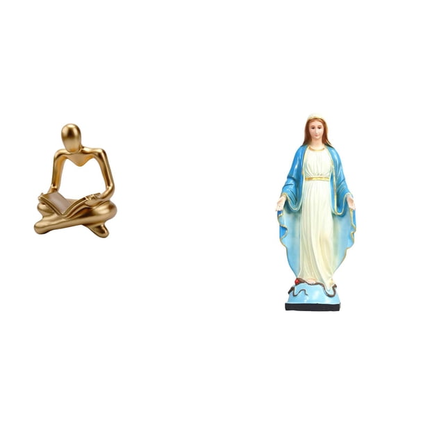 Figura de pensador abstracto,Estatua de pensador abstracto,decoración para el hogar,Figura humana decorativa para oficina,coleccionable,Estatua católica,Estatua de la Virgen María Figura