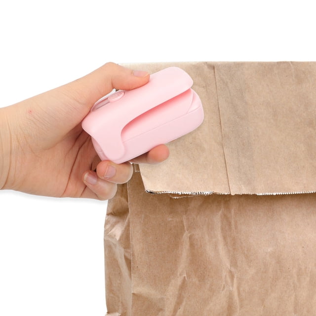 unbranded Sellador De Bolsas Portátil Rosa Para Cocina Y Picnic Máquina De