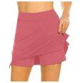 thumbnail image 4 of Abcnature Plus Size Shorts, Womens Athletic Shorts, Women Active Performance Skort Lightweight Skirt For Running Tennis Golf Sport, Comfy Beach Shorts, Yoga Pants, Cycling Sport Shorts Pink XXL, 4 of 5