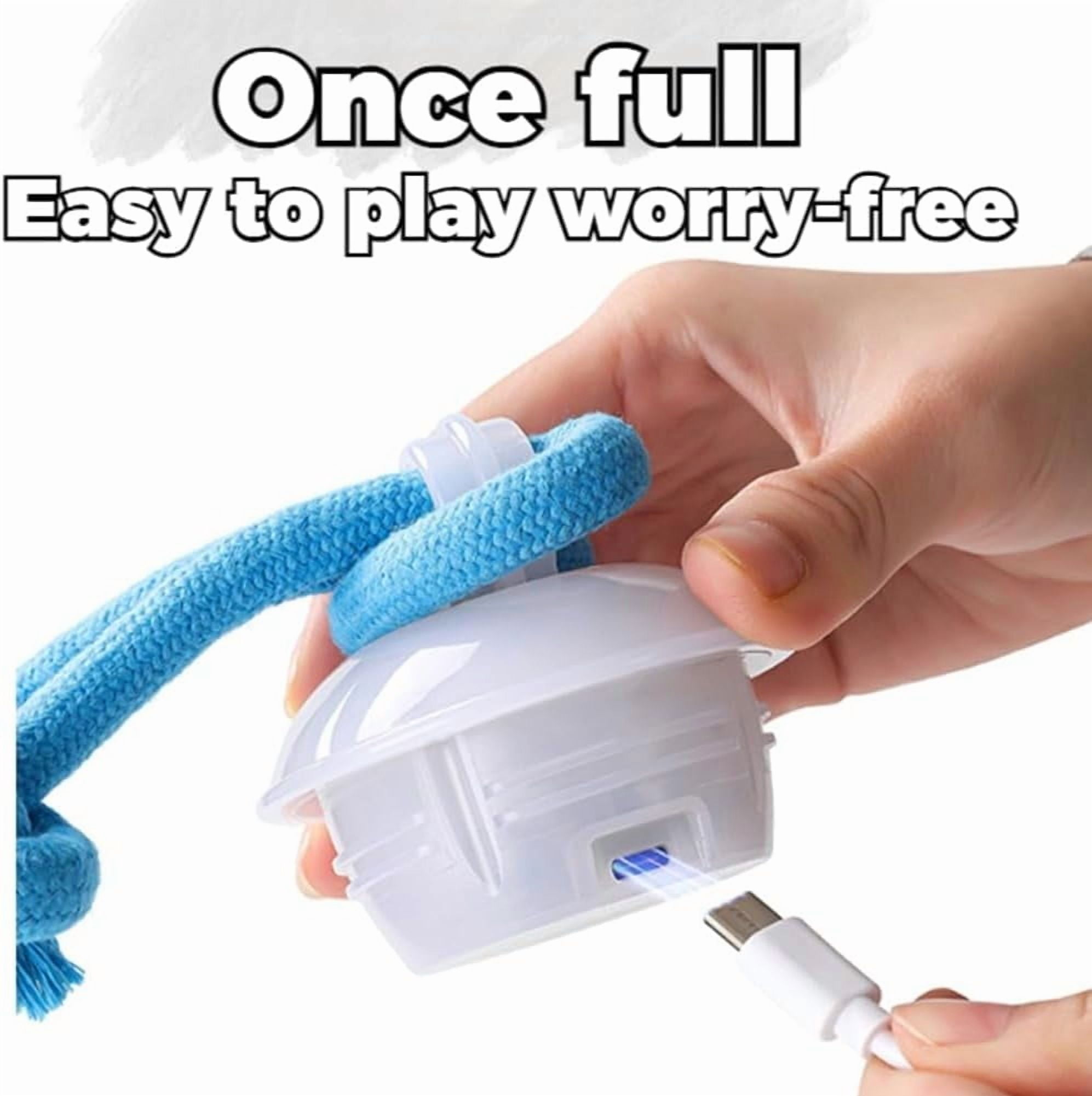 2026 Upgrade Smart Jumping Ball for Dogs, Chew-Proof Interactive Indestructible Waggle Ball Toy with Touch and Motion Activated That Moves on Its Own for Indoor/Outdoor Play