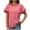 Pink, variant on Womens Tops Under $10, Women's Striped Short-Sleeve T-Shirt with Contrast Trim Pink XL