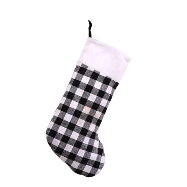 Christmas Gift Bags Christmas Decorations Red And Black Checkered Checkered Christmas Socks Hanging Decorations Gifts Candy Bags Pendants Black Christmas Tree