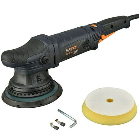 Dual Action Car Buffer, 21mm Random orbital Polisher, 6 Variable Speeds 2100-5000 OPM, 6 inch(150mm) backing plate with 4 polishing Pad, 4M(13ft) Long Cable for car polishing and waxing