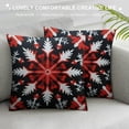 thumbnail image 3 of PRATYUS Christmas Snowflakes Throw Pillow Covers Pillow Cushion Cases Square Pillowcases for Sofa Bedroom Living Room Car 24x24in, 3 of 5