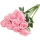 Artificiel Soie Rose Tige Unique une Fausse Rose Réaliste pour le Bouquet de Mariage Arrangements Floraux Décoration, 10pcs (Rose) – image 1 sur 5