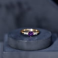 thumbnail image 6 of Rosec Jewels Amethyst Heart Promise Ring for Women - 0.9 Carat - AAA Quality - Amethyst and Diamond Ring - with Jewelry Box, 10K Yellow Gold, US 8.00, 6 of 8