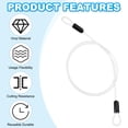 thumbnail image 4 of Uxcell Dia Vinyl Coated Stainless Steel Cable with Loop, Flexible Wire Rope Security Chain Lanyard for Outdoor Lighting 3/16" 5ft White, 4 of 7