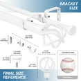 thumbnail image 3 of Urbanest Zeffoli Flat Button 1" 5/8" Double Drapery Curtain Window Rod Set - 48" to 84", White, 3 of 6