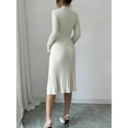 thumbnail image 5 of New Knitted Maxi Dress with Tie Waist and Elegant Sweater Style, 5 of 5