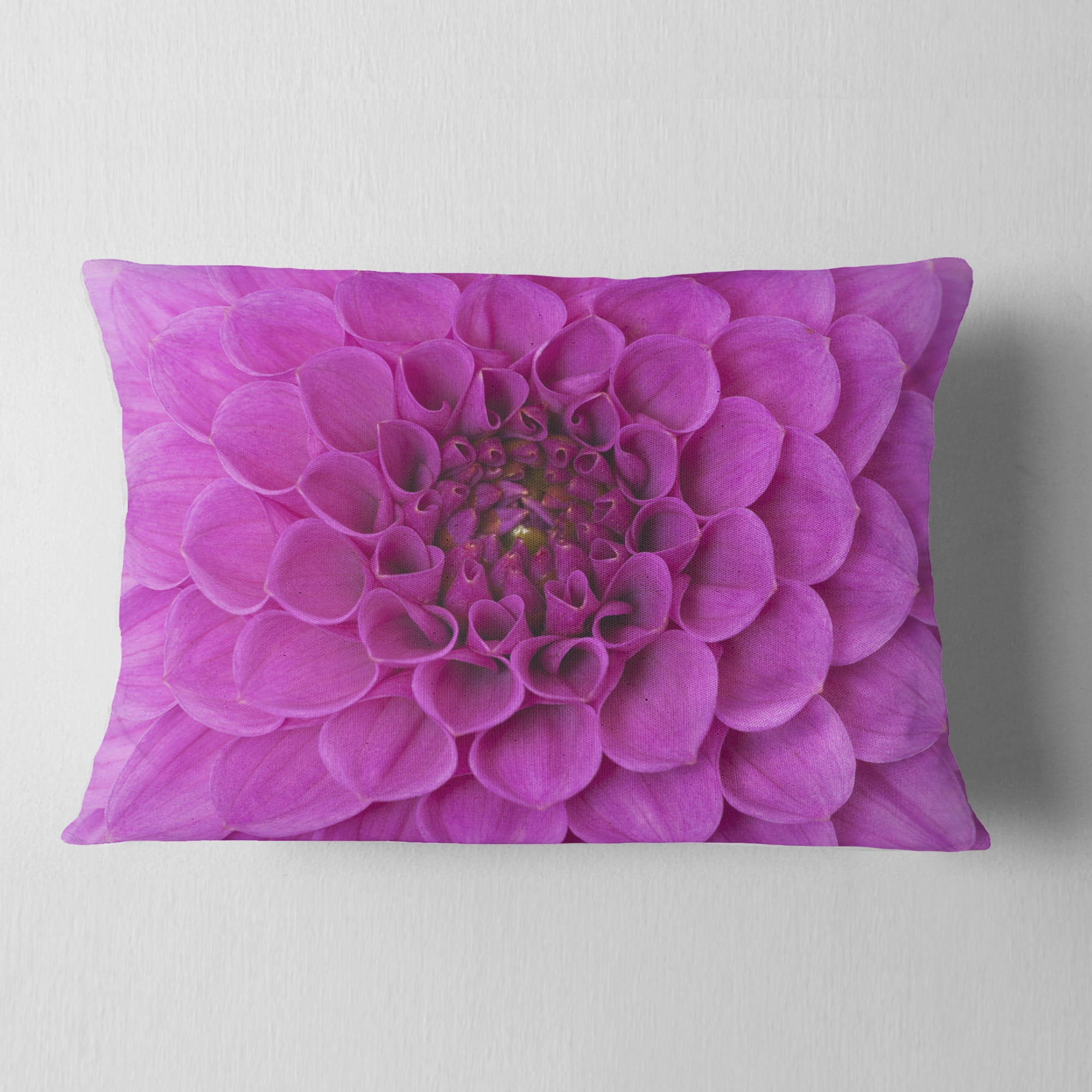 Designart 12" x 20" Purple Polyester Throw Pillow