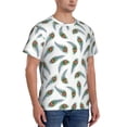 thumbnail image 2 of Vsdgher Colorful Grass Print Men's Dry Fit Mesh Athletic Shirts Moisture Wicking Tennis T-Shirt Tops, 2 of 9